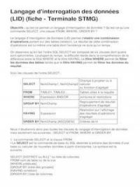 Langage d'interrogation des données (LID) | Edu-Clever. Auteur