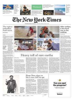 Affiche du document The New York Times (International Edition)